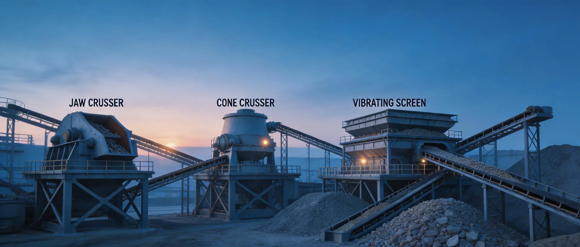 Crushing plant at a mining site